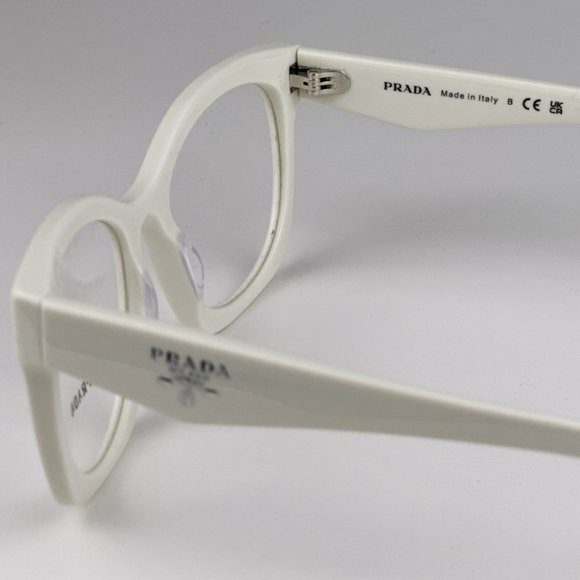 Prada PRA05V 17K1O1 BRAND NEW Eyeglasses White Ivory Women Square Unisex - Picture 9 of 11